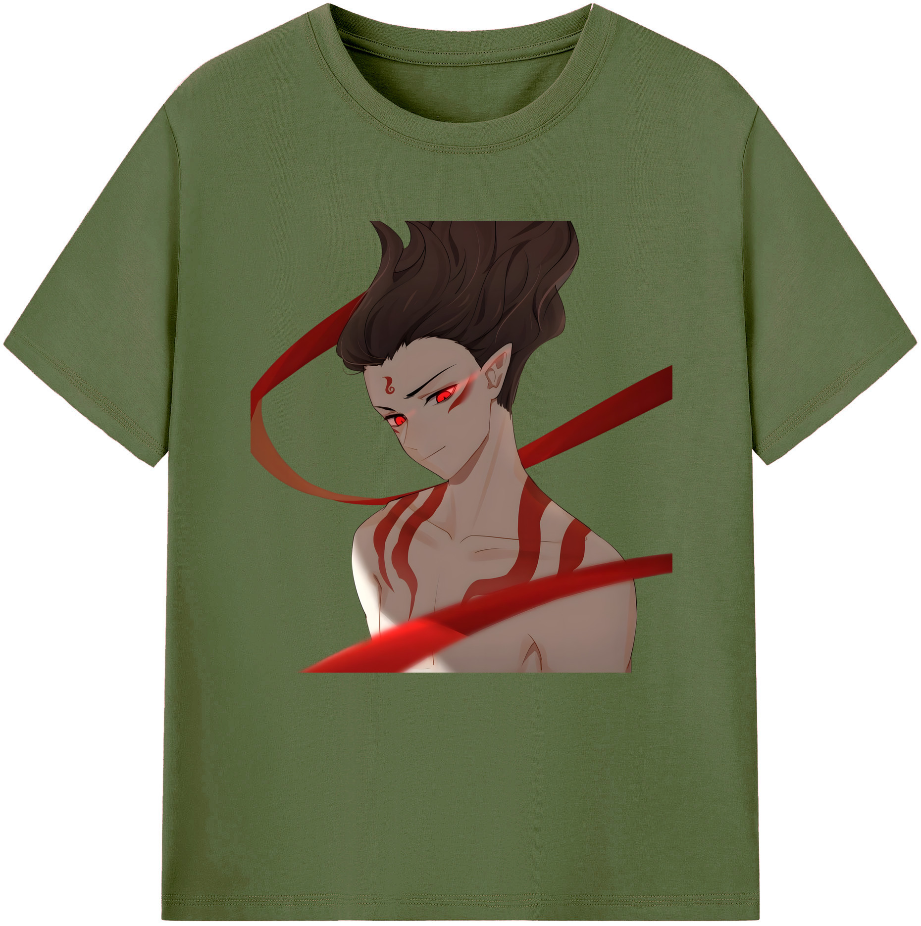 （画像用） Ne Zha 2 ナタ 魔童の大暴れ 綿100％半袖Tシャツ（フロントプリント）